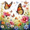 Diamond Painting Kits for Adults, Butterfly Flower Diamond Art Kits for Beginners,5D Round Full Drill Diamonds Gem Art Crafts for Home Wall Decor Gifts 14x14 Inch